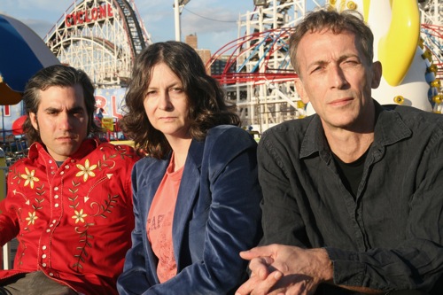 Antietam; Josh Madell, Tara Key and Tim Harris, in front of the Coney Island Cyclone.